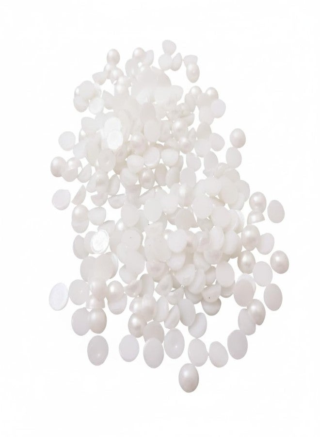 RITIKA CRAFT 6mm White Half Cut Round Moti Faux Pearls Flat Back Cabochons Pearls for Crafts and Decoration (700 pcs) - Image 1